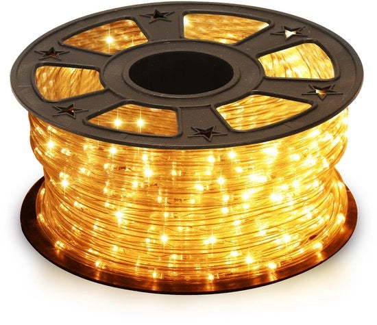 Luce a LED per esterni - 10m LED luce a filo per esterni e interni - 720 LED lampadine acqua resistenti - decorazione per feste e Natale - giallo