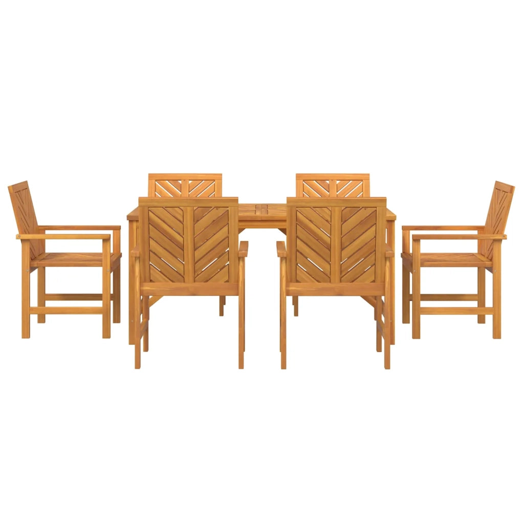 Set da Pranzo per Giardino 7 pcs Marrone 3154116
