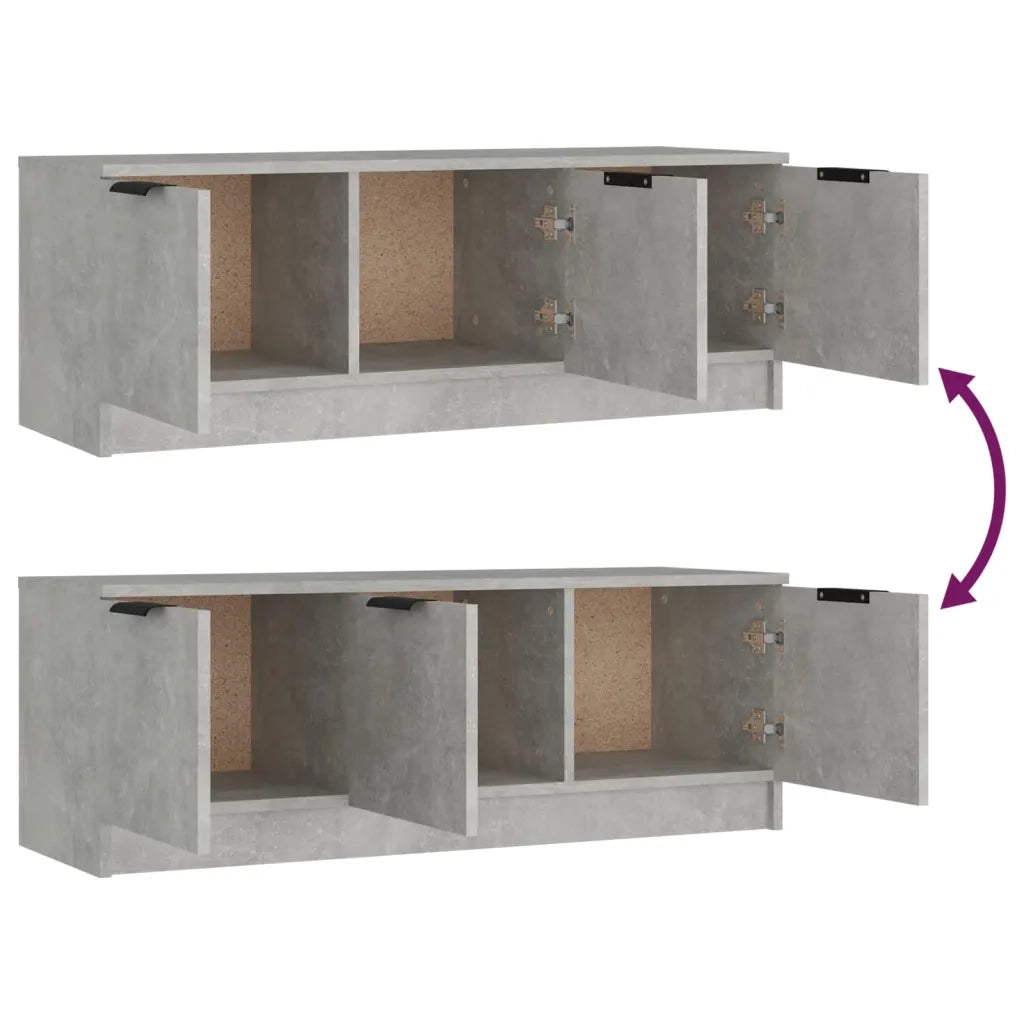 Mobile Porta TV Grigio Cemento 102x35x36,5 cm Legno Multistrato 811362