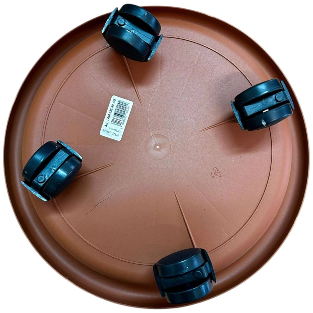 SOTTOVASO CON RUOTE ART PLAST TERRACOTTA 30 CM