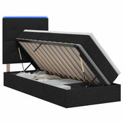 Letto con contenitore LED e materasso Nero 90 x 190 cm Tessuto 3459914
