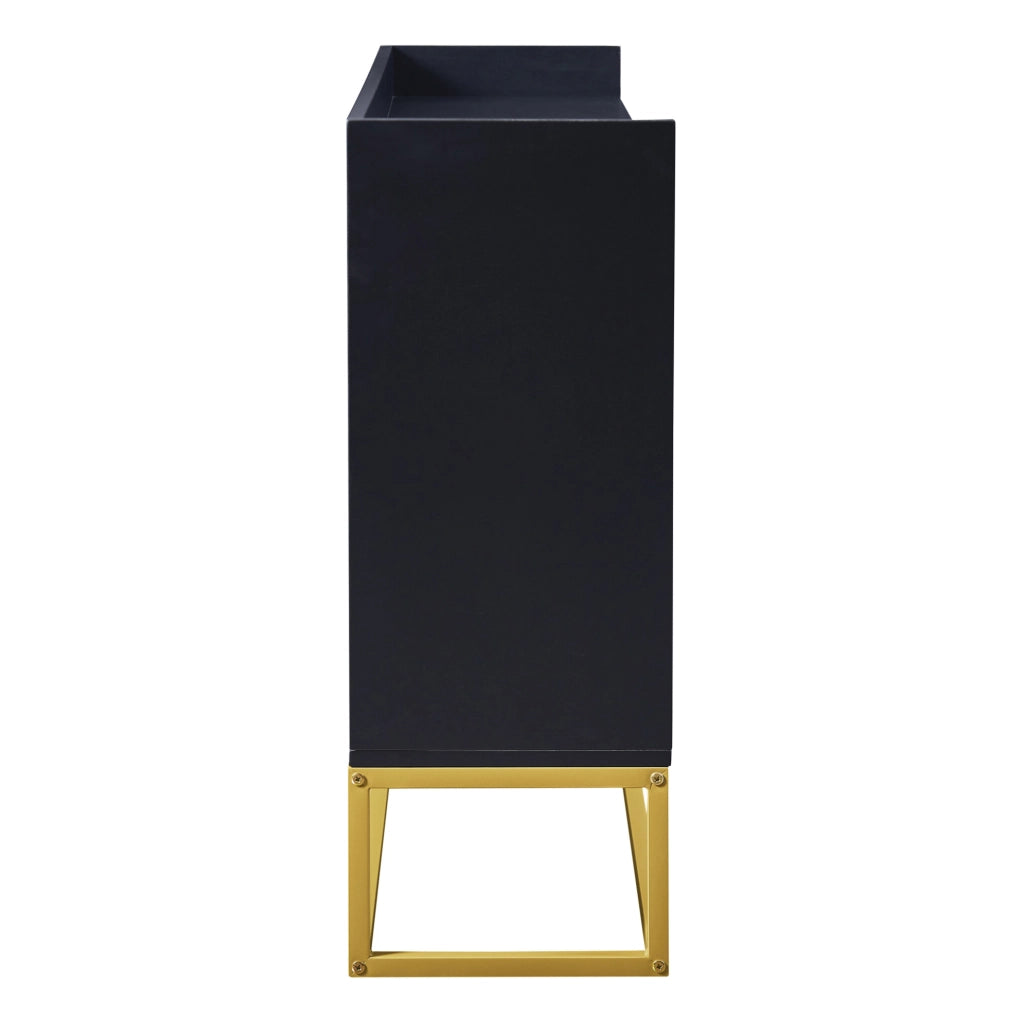 Credenza 120x30x80 cm a 4 ante; con ripiani regolabili e apertura a pressione; MDF e truciolare