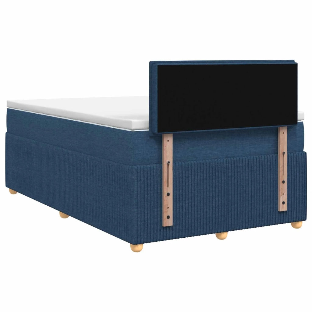Letto box spring con materasso Blu 120 x 190 cm Tessuto 3451418