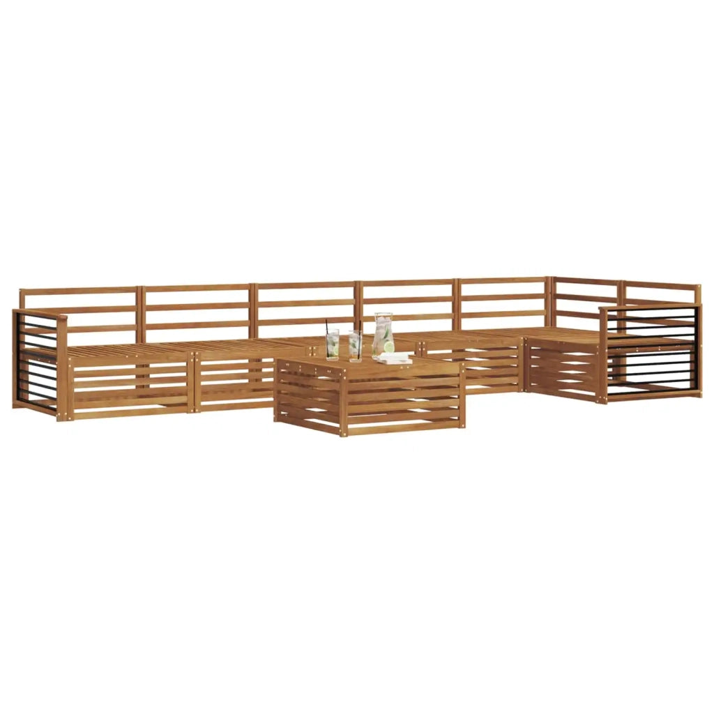 Set di divani da esterno 7 pcs Naturale