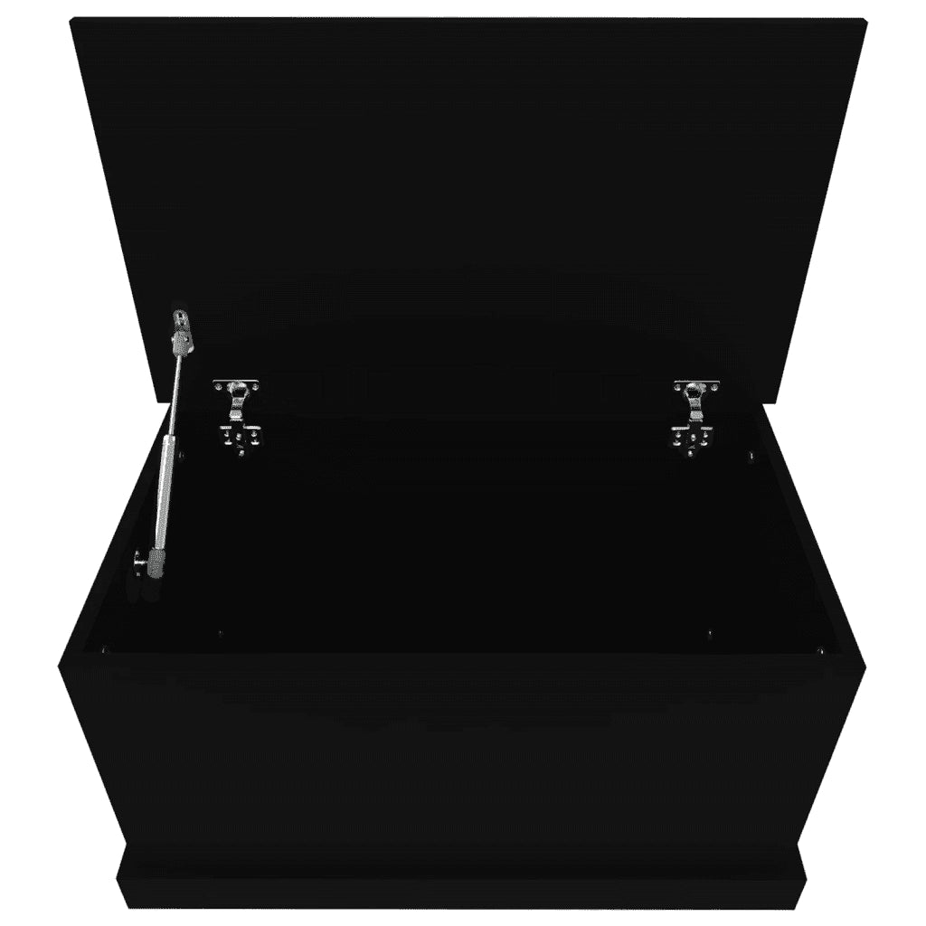 Contenitore Portaoggetti Nero 70x40x38 cm Legno Multistrato 816505