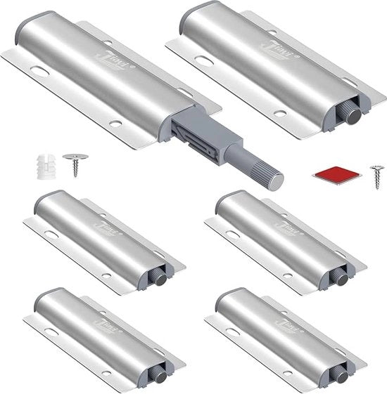 Drukknop per porte, cassetti, push-to-open deur, 6 pezzi, apriporta magnetico, punta per porte, mobili, cassetti, apriporta, drukknop per cassetti, apriporta per cassetti, apriporta magnetico.