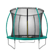 Trampolino Tappeto Elastico Ø244x235 cm in Acciaio con Rete di Protezione Verde e Nero