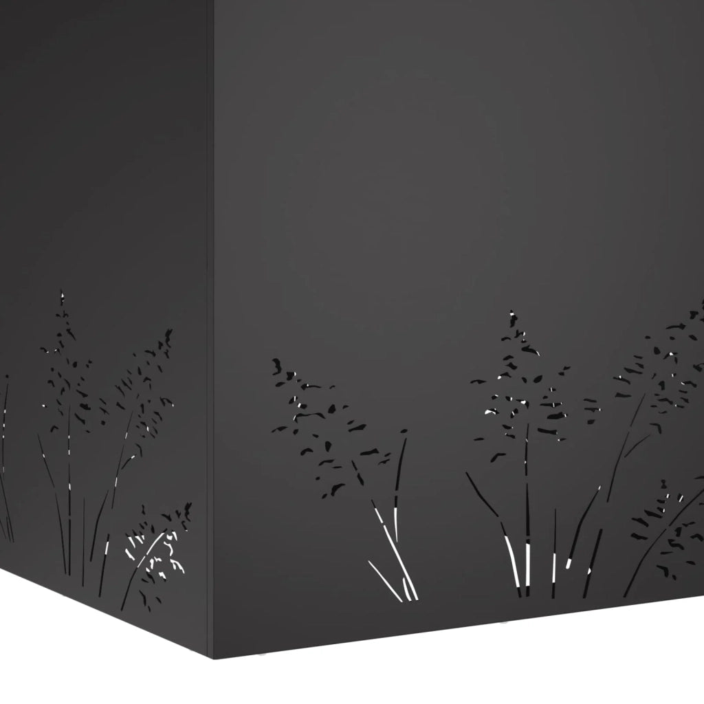 Vaso da giardino 2 pz Nero 50 x 50 x 49 cm 8005793