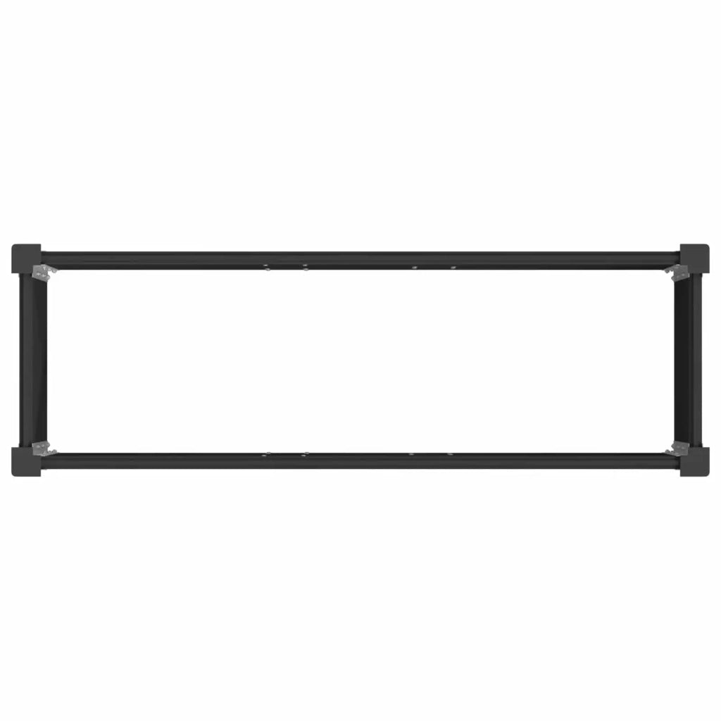 Letto rialzato da giardino Nero 100 x 30 x 72 cm alluminio 42039035