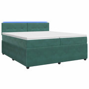 Letto box spring con materasso Verde Scuro 200 x 200 cm Velluto 3453212