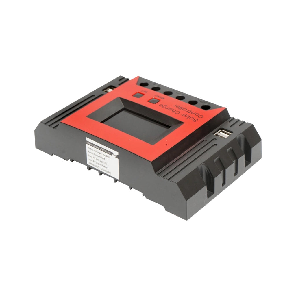 Regolatore di tensione PWM per pannello solare 60A 12V/24V 4 porte USB (12V=780W) (24V=1560W) max. 50V