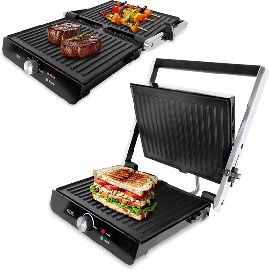 Grill a Contatto - Panini - Apparecchio per Tostapane - Nero