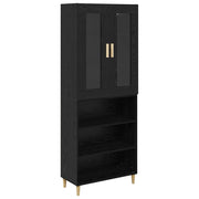 Credenza | Madia | Buffet da pranzo | Armadio da pranzo Rovere Nero 69,5 x 34 x 180 cm