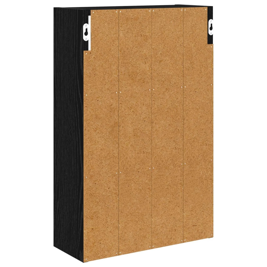 Armadio da bagno a muro Rovere Nero 40 x 16 x 62,5 cm