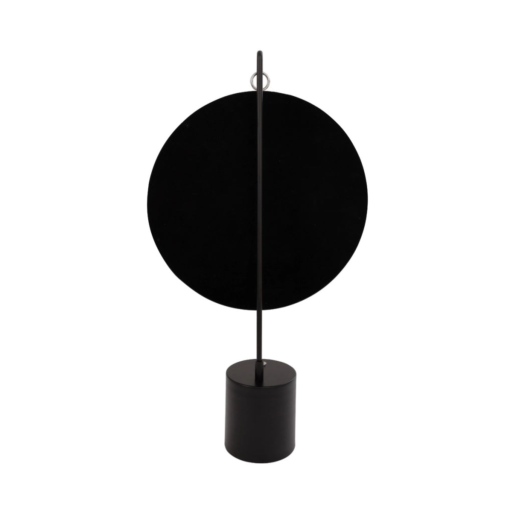 Specchio da tavolo Eleganca in metallo nero e argento