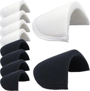 Pads per busto in schiuma per signore e signori - giacche da blazer, giacche da smoking, cappotti, abiti da cerimonia accessori da cucito - set di 4 paia (2 paia neri e 2 paia bianchi)