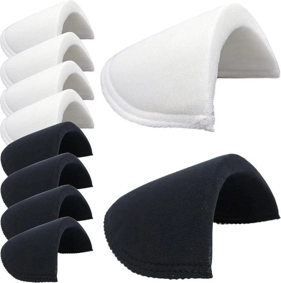 Pads per busto in schiuma per signore e signori - giacche da blazer, giacche da smoking, cappotti, abiti da cerimonia accessori da cucito - set di 4 paia (2 paia neri e 2 paia bianchi)