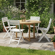 Jennie, Sedia da Esterno 4 Sedie Made in Italy, Bianco