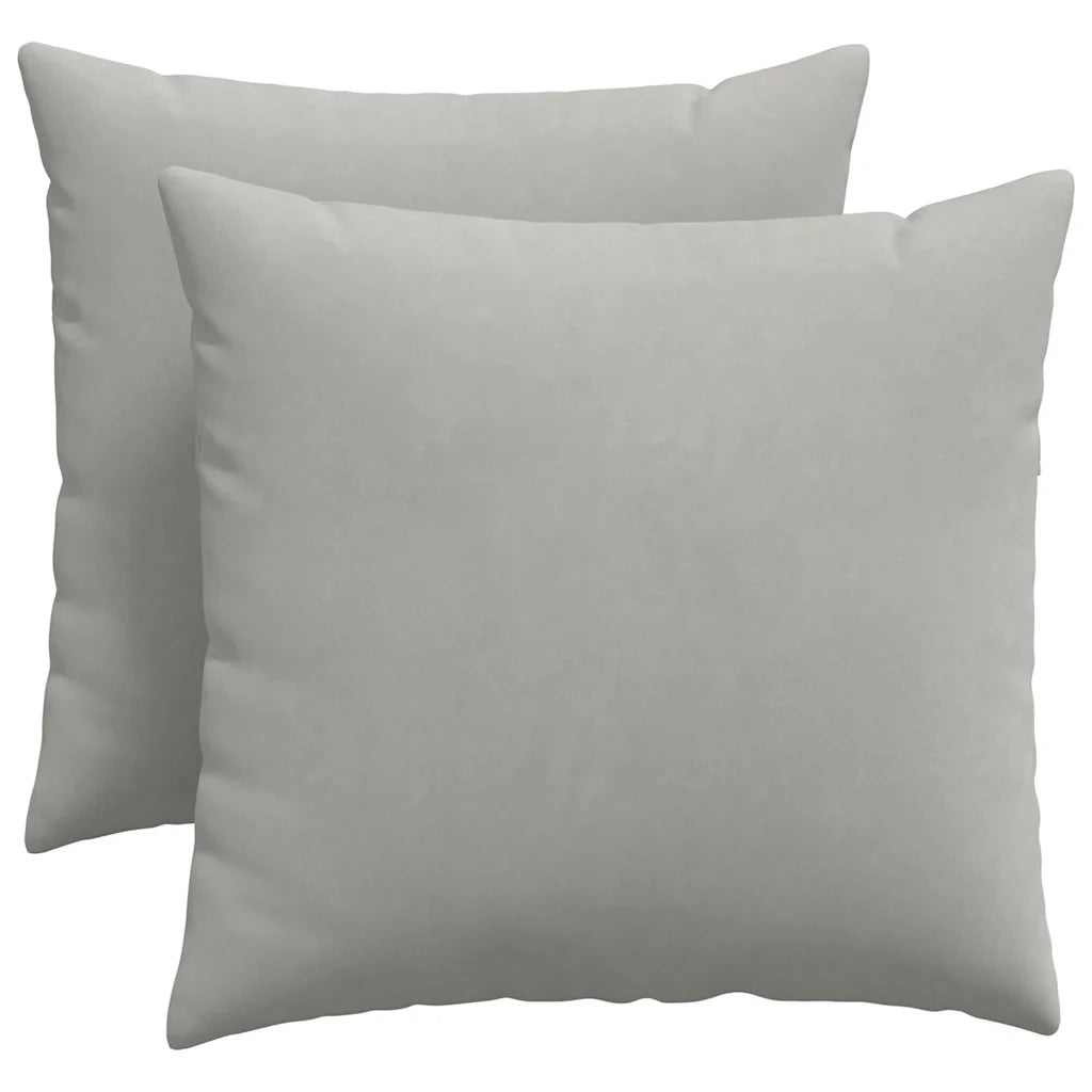 Cuscini da Divano 2 pcs Grigio chiaro 50 x 50 cm Tessuto