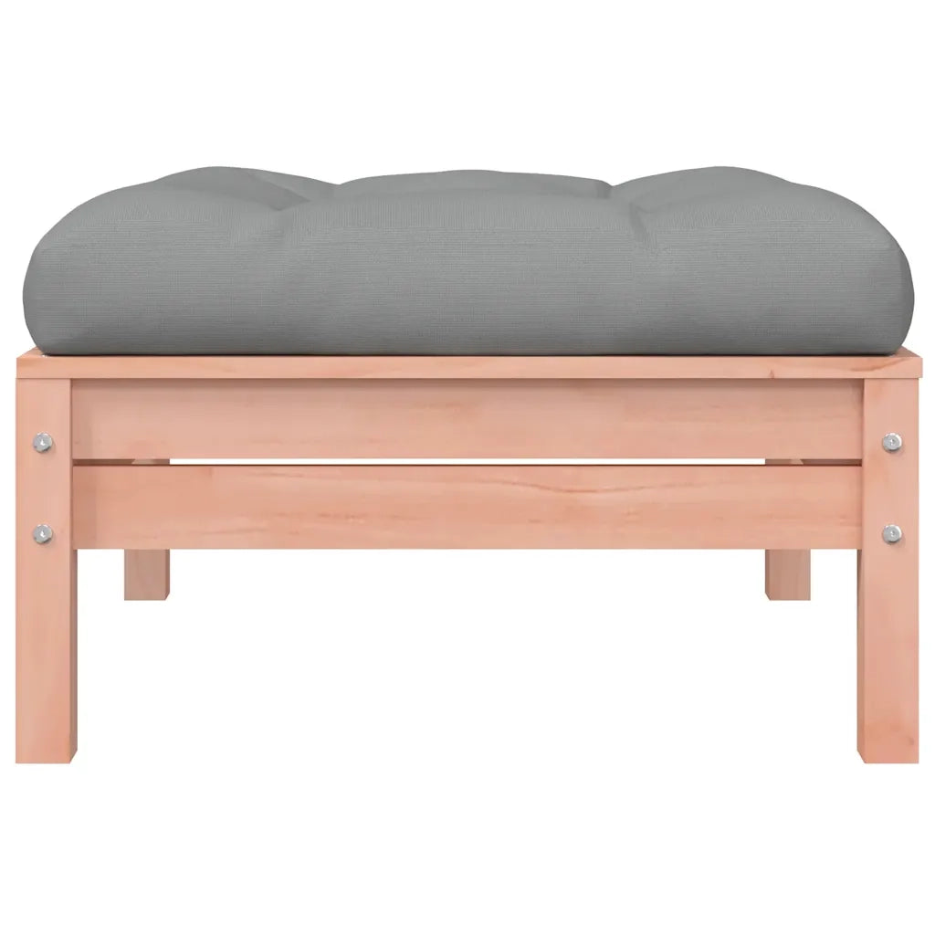 Sedia da giardino-Poggiapiedi da Giardino con Cuscino Legno Massello di Douglas 289828