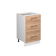 Vicco Mobiletto base per cucina Quercia dorata 50 cm senza piano di lavoro