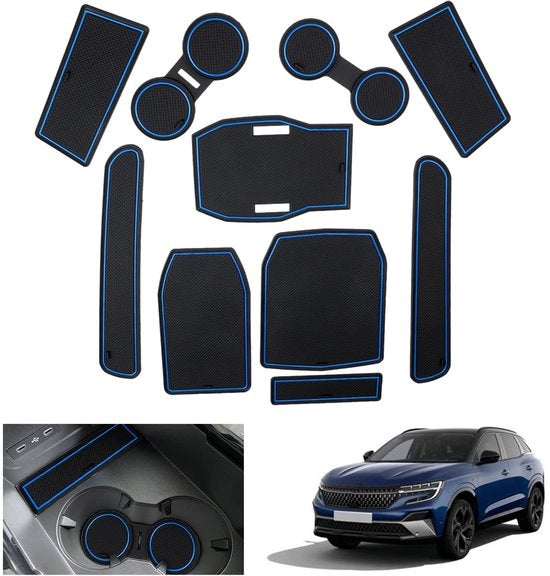 Accessori per Renault Austral E-Tech Hybrid 2023 2024 2025, Antislipmatten Austral 2025, Pieghevoli in gomma, Deurnaadmatten, Console centrale Austral, Accessori per Austral 2025 (Blu)