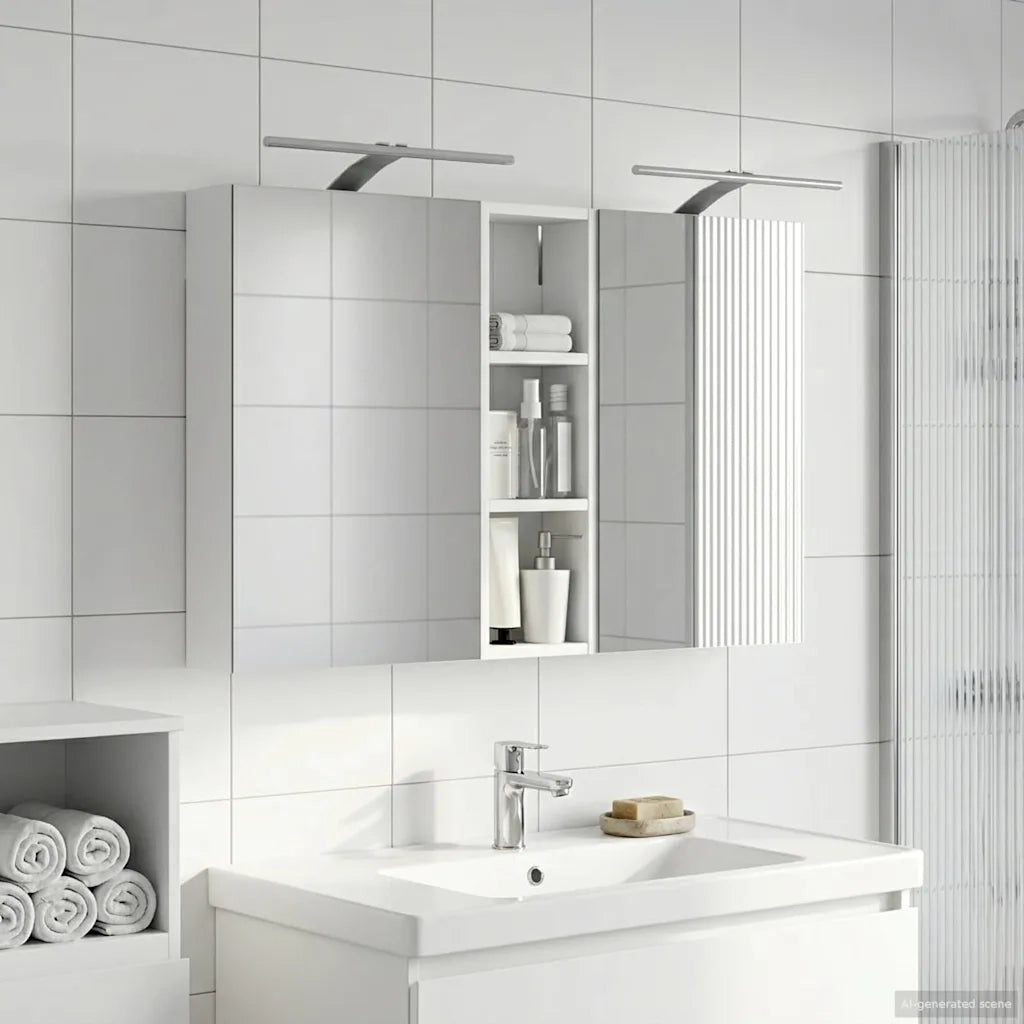 Set di Armadi da Bagno con porta 3 pcs 100 x 10,5 x 60,5 cm 3403704