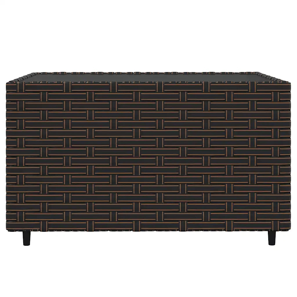 Set Mobili da Giardino 4 pz con Cuscini in Polyrattan Marrone CFW7012005