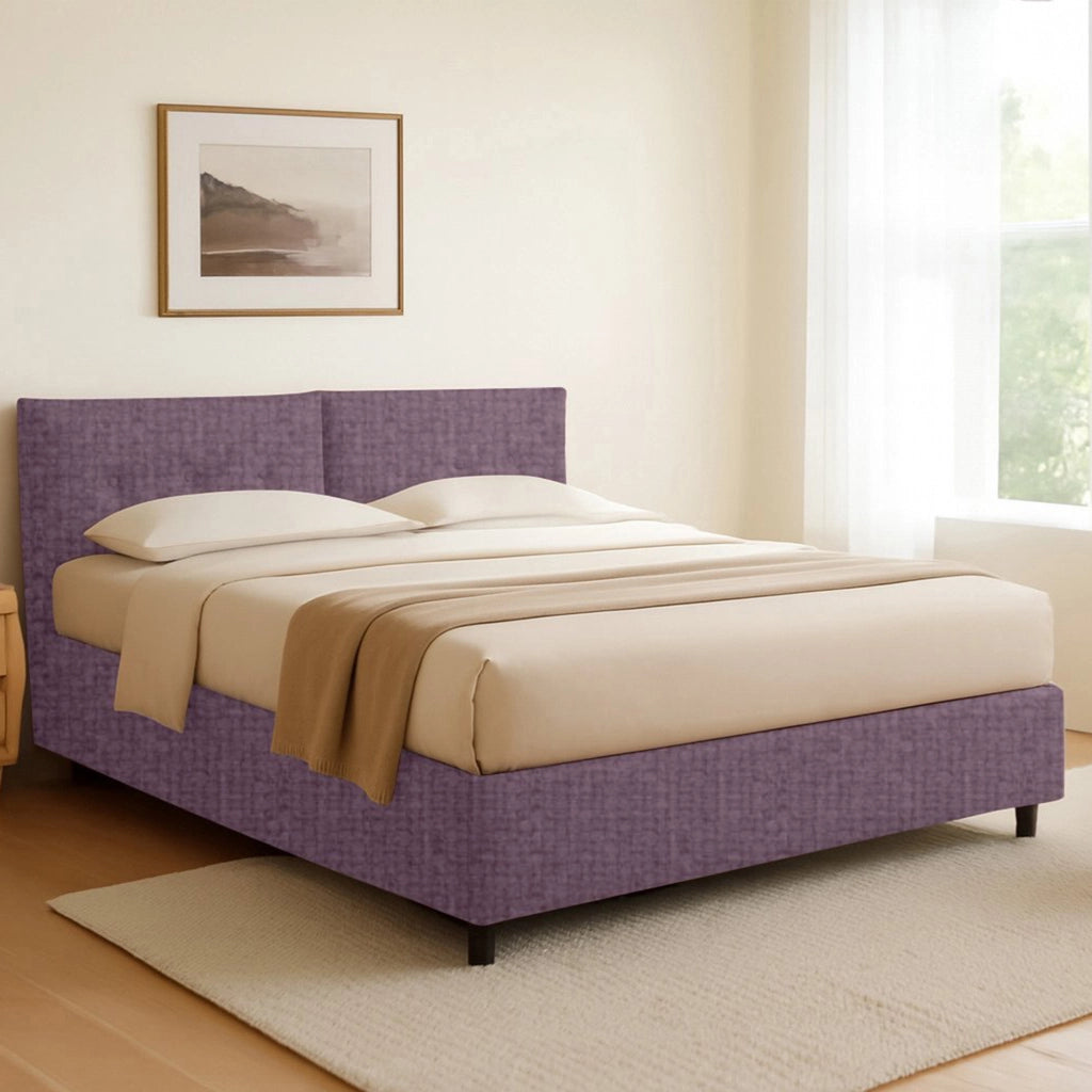 Truro, Letto Singolo Sfoderabile Made in Italy, Viola Lilla