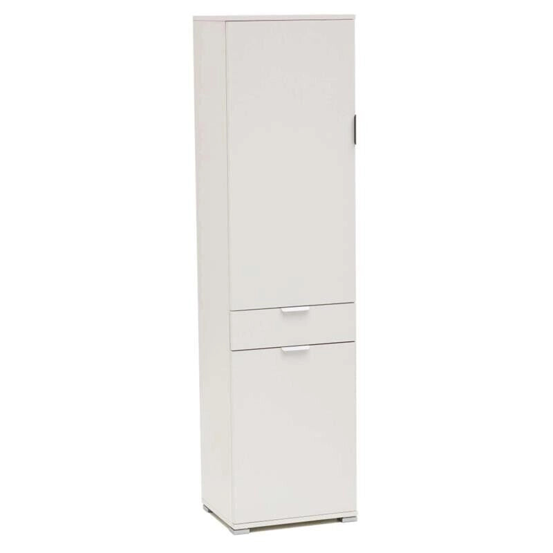 ARMADIO BASIC CON 2 ANTE E 1 CASSETTO BIANCO 45 X 38 X H174 CM