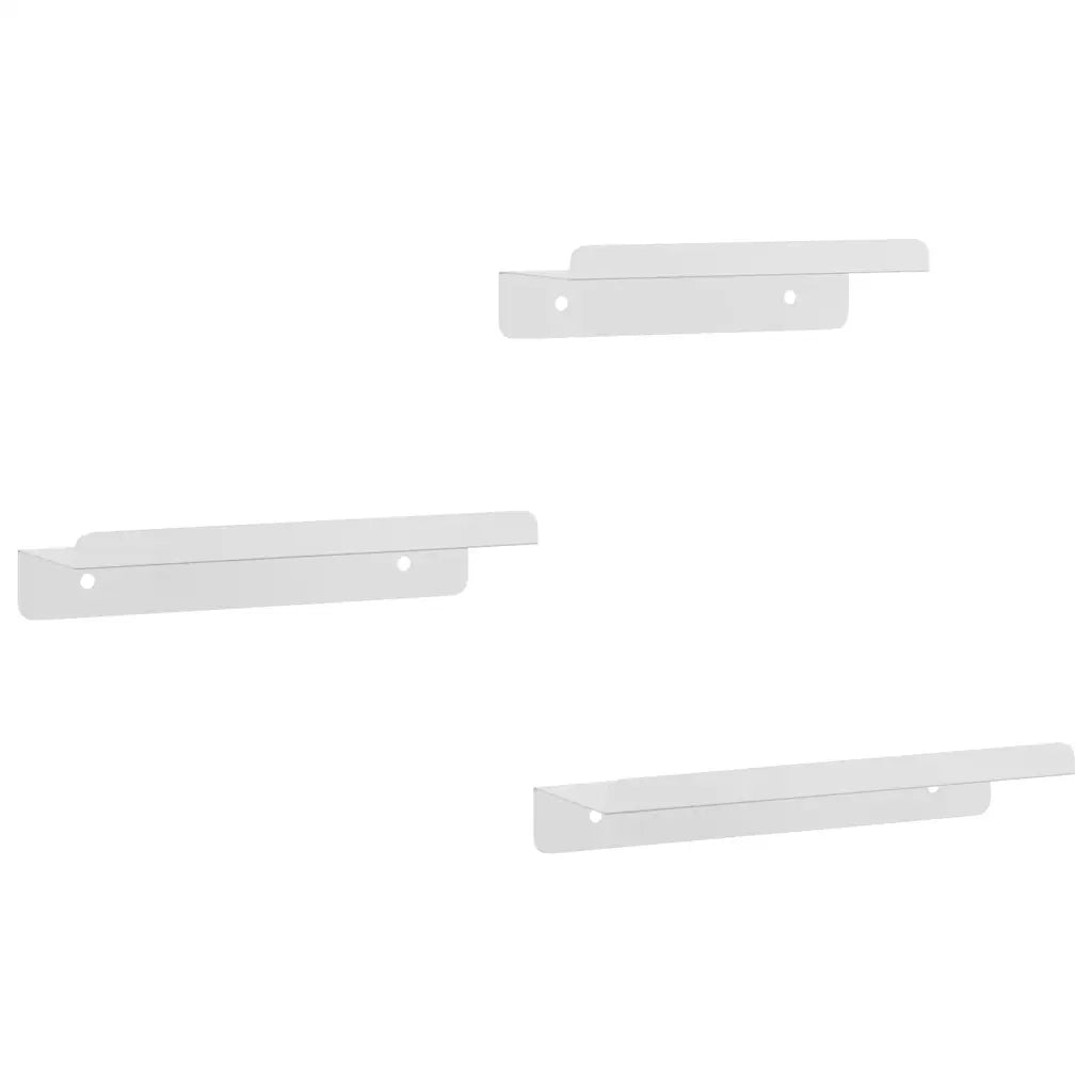 3 pz Mensole a Muro | Scaffale Parete | Ripiano a parete Argento in Acciaio Inossidabile