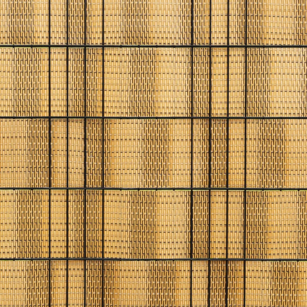 Schermi da Balcone 10 pz Marrone Chiaro 255x19 cm in Polyrattan