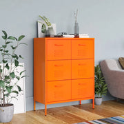 Cassettiera Arancione 80x35x101,5 cm in Acciaio 336147