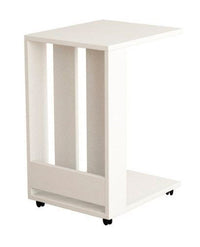 Tavolino da divano 37x45x67 cm Edi porta pc e riviste bianco