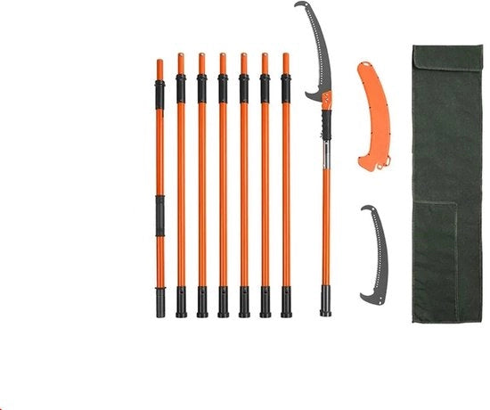 Takkenschaar Heggenschaar Manuale Paalzaag Manuale Trimmer per Altezza 7.3-27 ft Estensibile Manubrio per la Potatura di Palme e Cespugli con 8 Maniglie Orangive