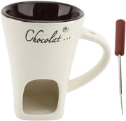 Fonduta elettrica per cera/chocolate/pane - riscaldamento a candela - set regalo per compleanni/jubilei - inclusa forchetta - bollitore elettrico