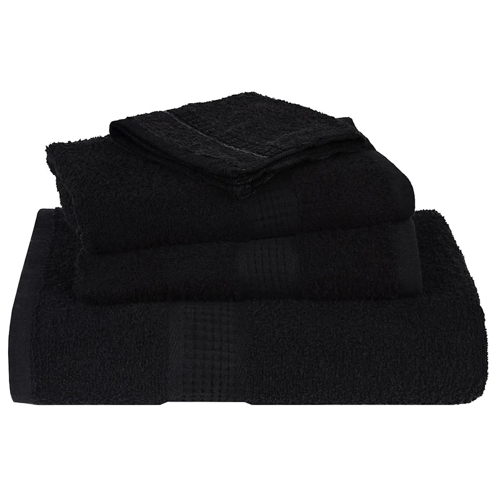 Set di asciugamani 6 pezzi FROGN Nero 360 g/m² 137090