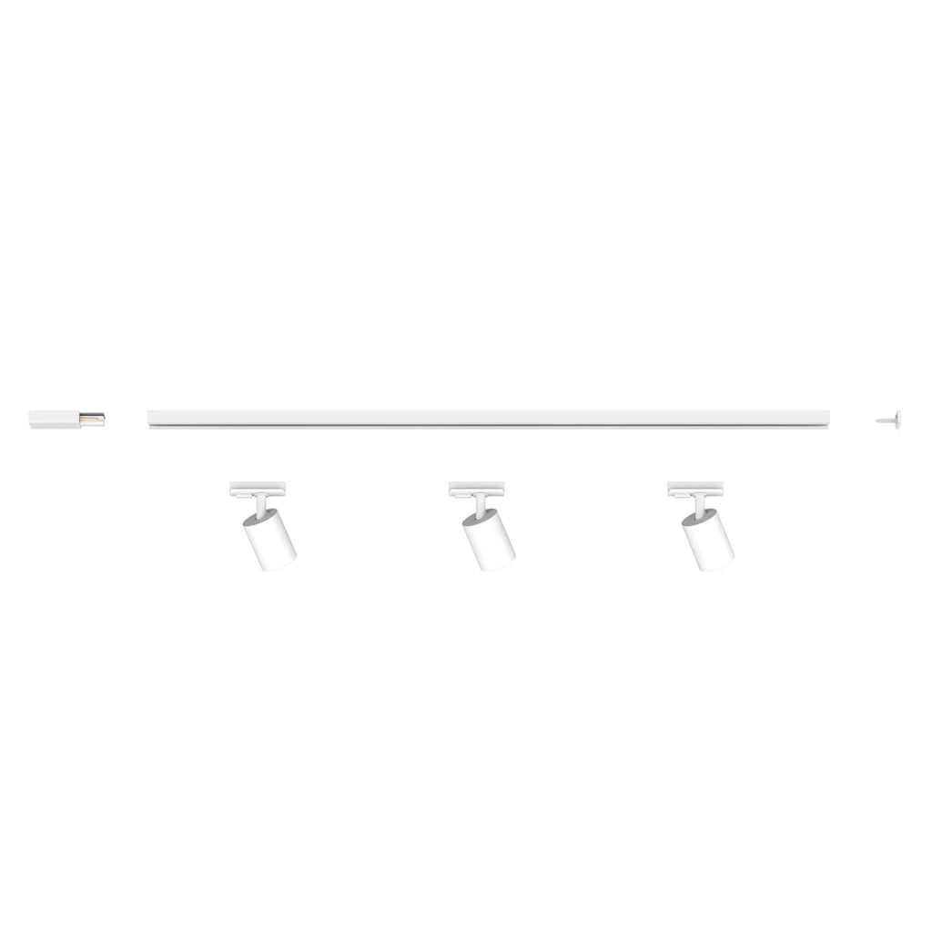 Kit Binario Moderno Mono Yari Kit Metallo Bianco 3 Luci Gu10