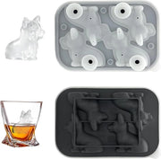 Igloo per cani in forma di cubetto di ghiaccio a forma di whisky cocktail con coperchio - con imbuto nero