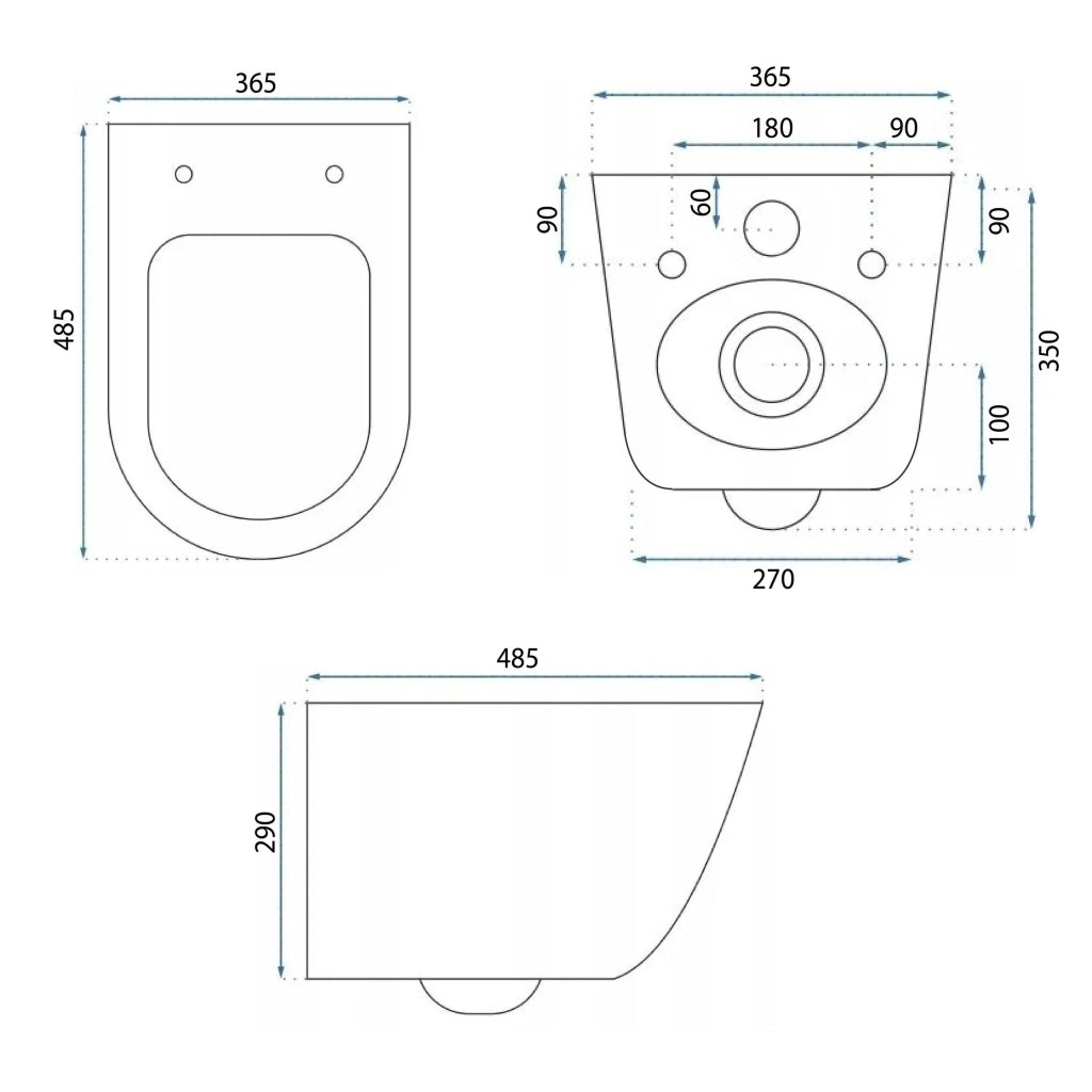 Vaso Wc Sospeso Rea Carlo Mini Tornado Rimless Flat Pro