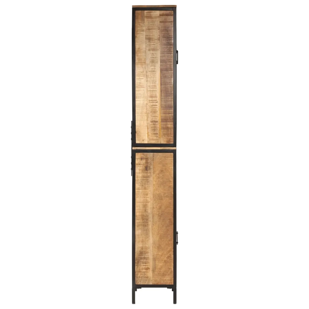 Mobile da Bagno 40x27x180 cm in Ferro e Legno Massello di Mango 3217113