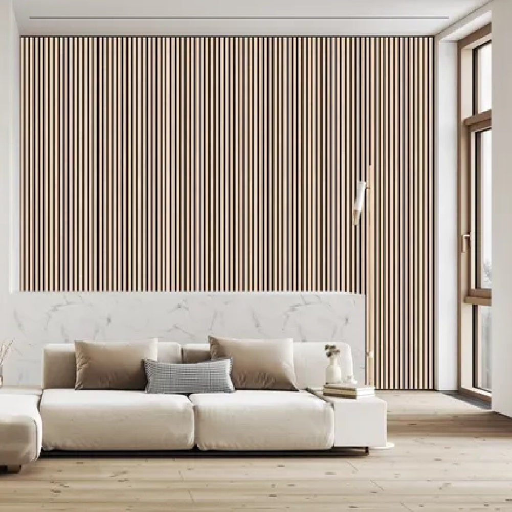 Pannelli Acustici Fonoassorbenti 4pz 60x60cm Decorativi Moderno Rovere Nat. 3D