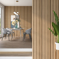 Pannelli Acustici Fonoassorbenti 4pz 60x60cm Decorativi Moderno Rovere Nat. 3D