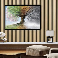 Pannelli Acustici Fonoassorbenti 4pz 60x60cm Decorativi Moderno Rovere Teak 3D