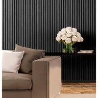 Pannelli Acustici Fonoassorbenti 2pz 60x120cm Decorativi Moderno Rovere Nero 3D