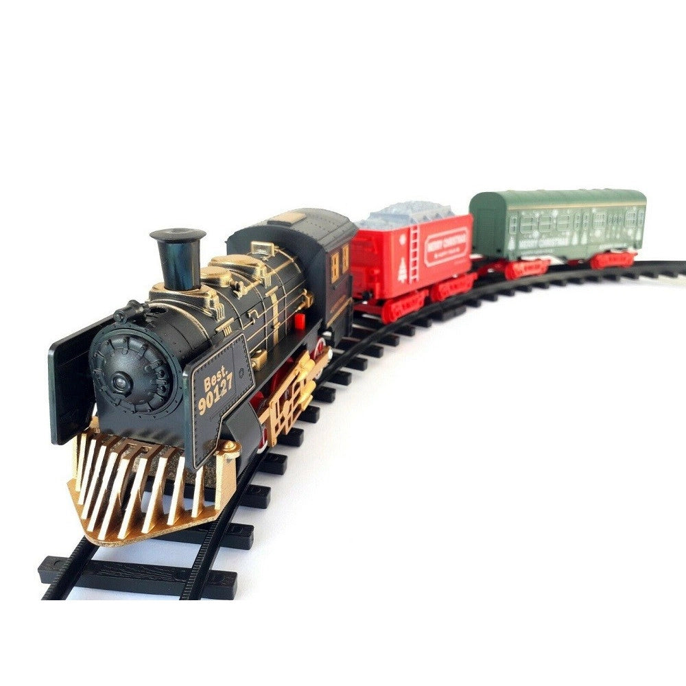 Trade Shop - Trenino Elettrico Con Luci E Suoni Sotto Albero Di Natale Diametro ø 78cm 90127 -