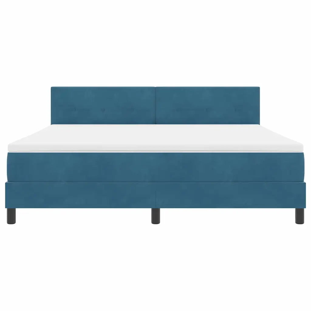 Letto a Sorgente LED con led Blu Scuro 180 x 200 cm Velluto 3342672