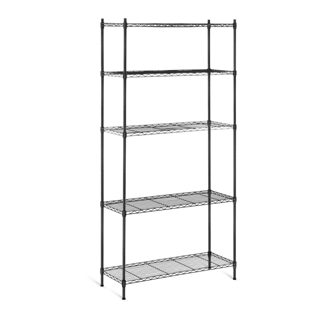 Scaffalatura professionale in metallo nero 35 x 90 x 180 cm 150 kg 14_0001538