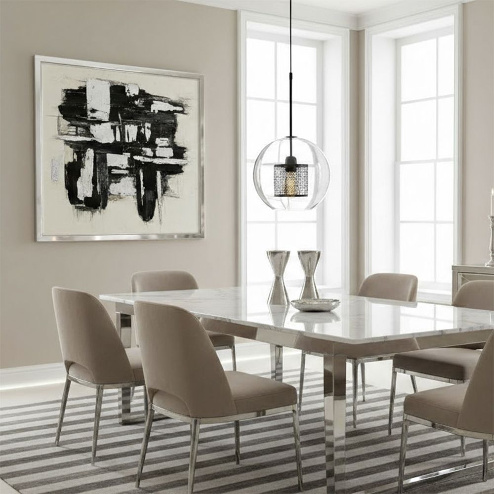 Lampada Pensile Di Vetro Nero Loft APP558-1CP 25cm