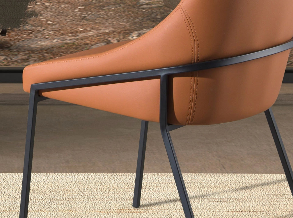 Sedia in similpelle arancione